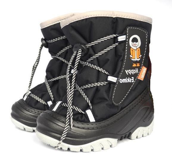 Основное фото 4035 чёрный+серый Ботинки Иск. Мат Шерсть 20-29